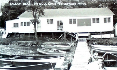 Balsam Beach on Gull Lake, Tenstrike Minnesota, 1940's