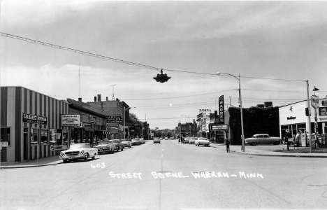 Street scene, Warren Minnesota, 1960's
