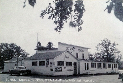 Sunset Lodge on Upper Red Lake, Waskish Minnesota, 1950's