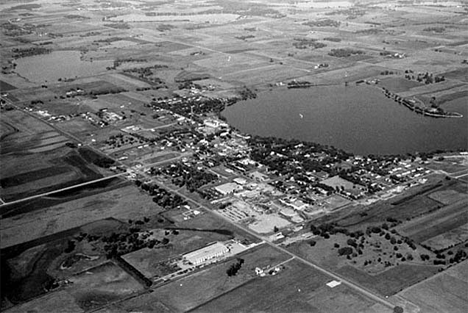 Aerial view, Winsted Minnesota, 1969
