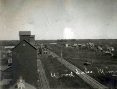 Birds eye view, Wood Lake Minnesota, 1908