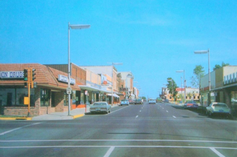 Street scene, Worthington Minnesota, 1980's