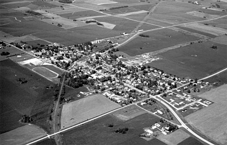 Aerial view, Wykoff Minnesota, 1977