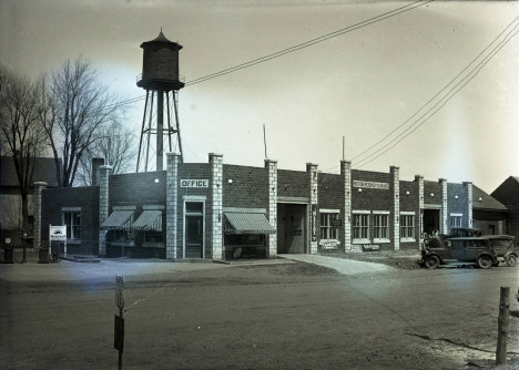 Forest Harley's Garage, Wykoff Minnesota, 1928