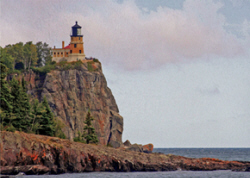 Split Rock Lighthouse on Lake Superior, 1930's