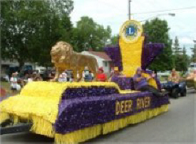 Deer River Lions Club Float in the parade