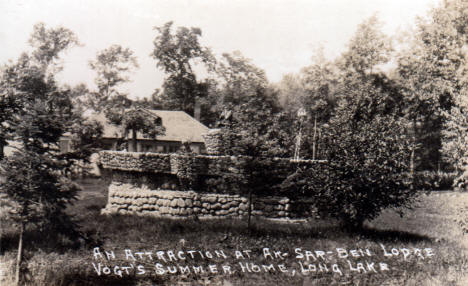 An Attraction at Ak-Sar-Ben Lodge, Vogt's Summer Home on on Lake, Aitkin Minnesota, 1930's