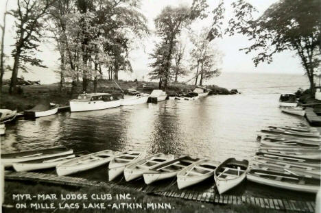 Myr-Mar Lodge Club on Mille Lacs Lake, Aitkin Minnesota, 1940's
