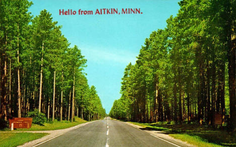 Hiughway scene, Aitkin Minnesota, 1965