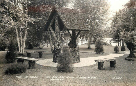 Wishing Well, Ak-Sar-Ben Gardens near Aitkin Minnesota, 1940's