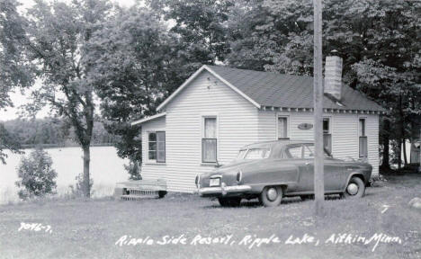Ripple Side Resort, Ripple Lake, Aitkin Minnesota, 1953