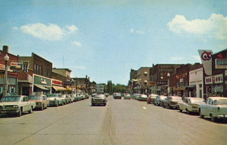 Street scene, Aitkin Minnesota, 1960's