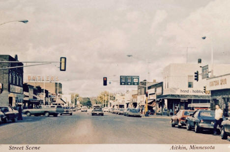 Street scene, Aitkin Minnesota, 1970's