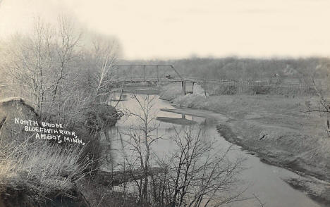 North Bridge, Blue Earth River, Amboy Minnesota, 1912