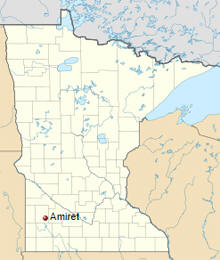Location of Amiret Minnesota