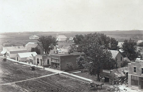 Street scene, Amiret Minnesota, 1910's