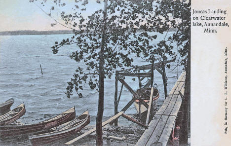 Joncas Landing on Clearwater Lake, Annandale Minnesota, 1907