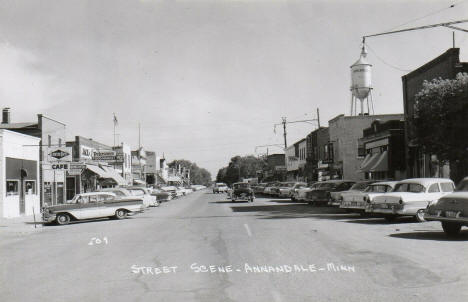 Street scene, Annandale Minnesota, 1959