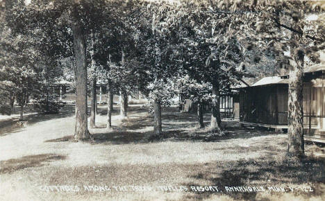 Cottages among the trees, Tuelle's Resort, Annandale Minnesota, 1931