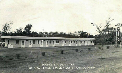 Maple Lodge Motel, Anoka Minnesota, 1950's