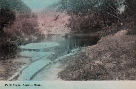 Park scene, Argyle Minnesota, 1909