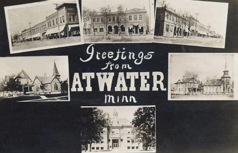 Multiple scenes, Atwater Minnesota, 1918