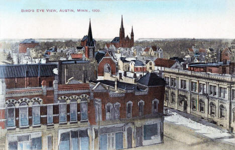 Birds eye view, Austin Minnesota, 1909