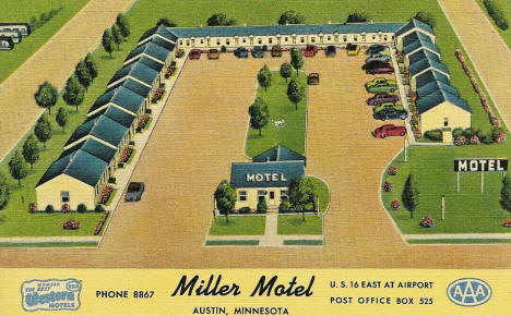 Miller Motel, Austin Minnesota, 1953