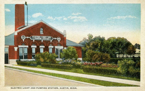 Electric Light and Pumping Station, Austin Minnesota, 1920's