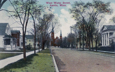 West Water Street, Austin Minnesota, 1910's