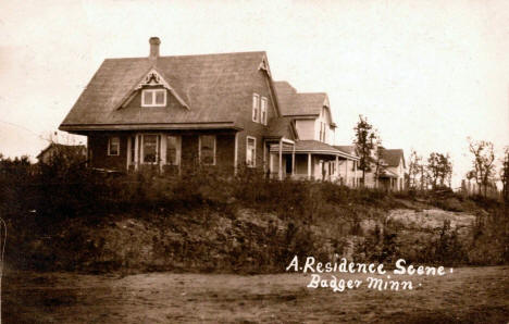 Residence scene, Badger Minnesota, 1909