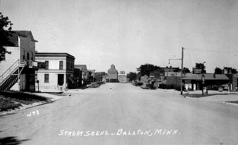 Street scene, Balaton Minnesota, 1935