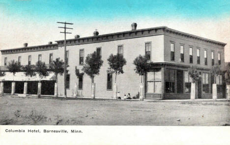 Columbia Hotel, Barnesville Minnesota, 1913