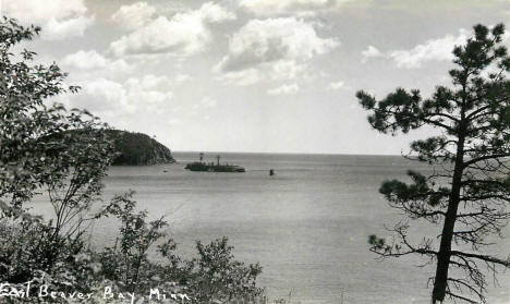 View of East Beaver Bay, Lake Superior, near Beaver Bay Minnesota, 1940's