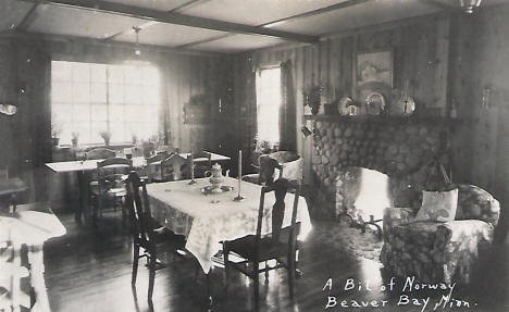 Interior, A Bit of Norway Restaurant, Beaver Bay Minnesota, 1940's