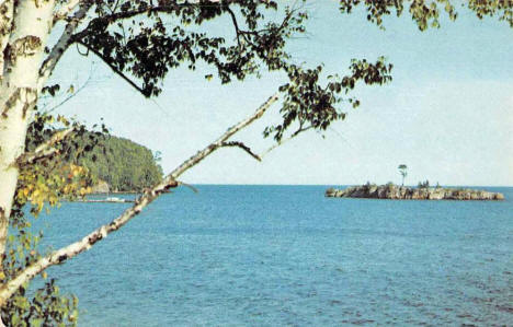 View of Beaver Bay in Lake Superior, Beaver Bay Minnesota, 1960's