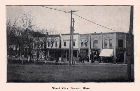 Street view, Benson Minnesota, 1908