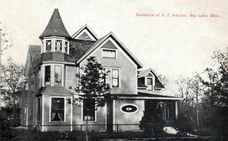 Residence of A. J. Johnson, Big Lake Minnesota, 1910