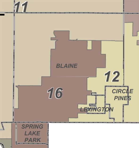 School District Map, Blaine Minnesota