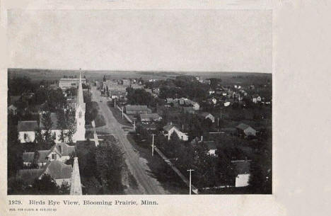 Birds eye view, Blooming Prairie Minnesota, 1906