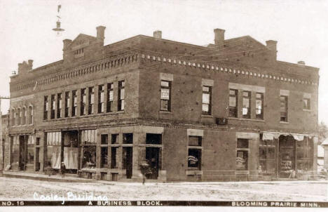 Cooley Building, Blooming Prairie Minnesota, 1910's