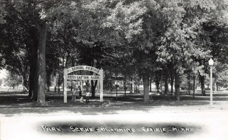 Blooming Prairie Recreation Park, Blooming Prairie Minnesota, 1940's