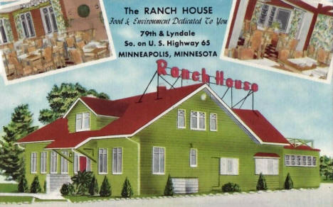 The Ranch House, 79th and Lyndale, Bloomington Minnesota, 1950's