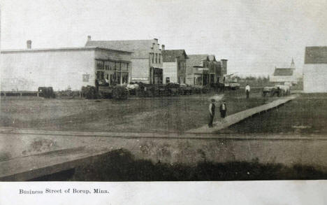 Business street, Borup Minnesota, 1912