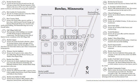 Walking Tour of Bowlus Minnesota, 2010