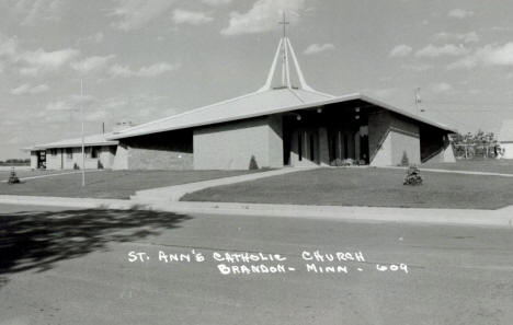 St. Ann's Catholic Church, Brandon Minnesota, 1960's