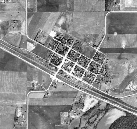 Aerial view, Brandon Minnesota, 1938