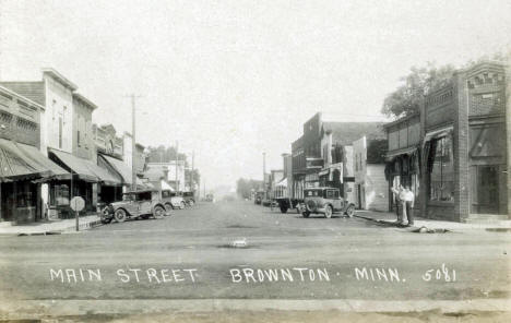 Main Street, Brownton Minnesota, 1930's