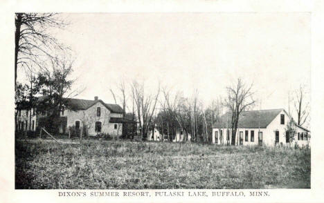 Dixon's Summer Resort on Lake Pulaski, Buffalo Minnesota, 1912