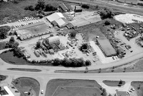 Aerial view, Buffalo Block Incoporated, Buffalo Minnesota, 1969